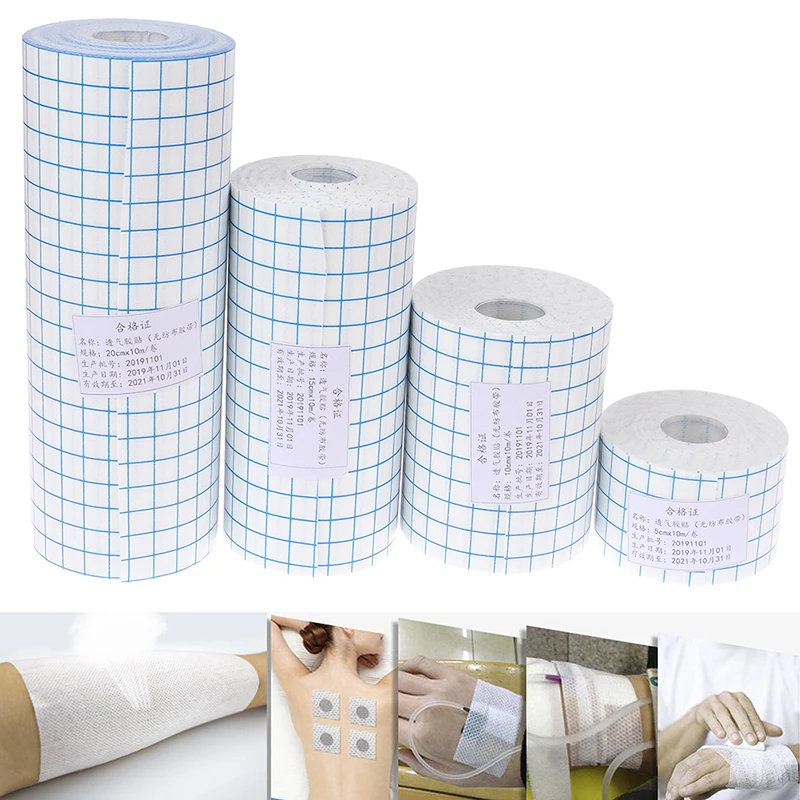 1Roll 3 Size Waterproof Transparent Adhesive Wound Dressing Medical Fixation Tape Bandage