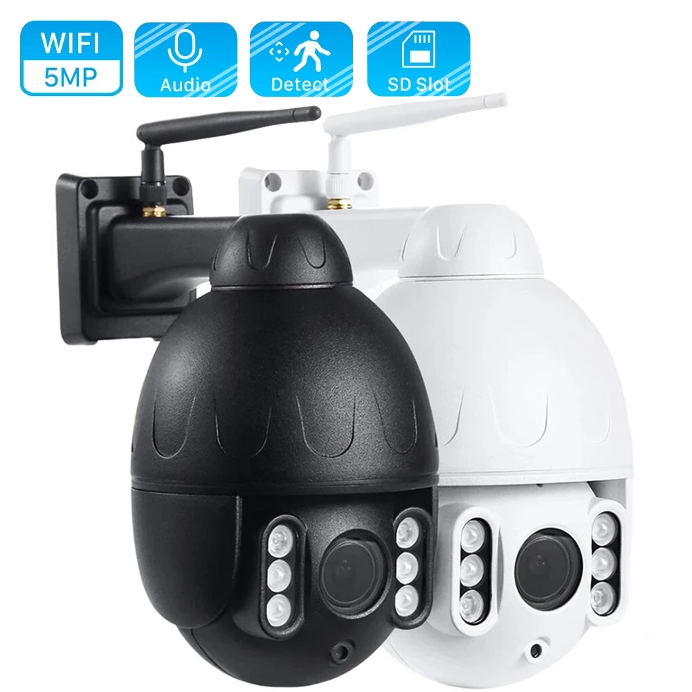 

Full HD 1080P Outdoor Dome 5MP PTZ IP Camera Wifi Auto Cruise CCTV IR Two Way Audio P2P Wireless Security Surveillance Camara