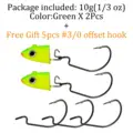 2pcs 10g green