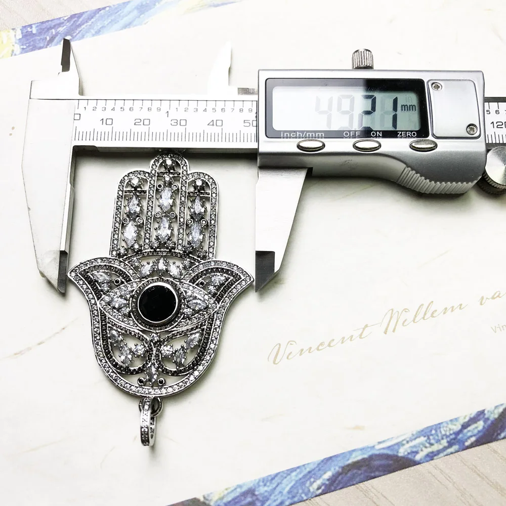 Pendant Black Hand of Fatima Brand New Fashion Jewelry Europe Vintage Accessories 925 Sterling Silver Gift For Woman Men