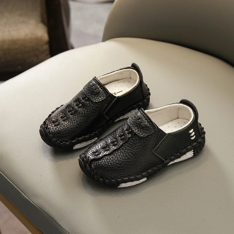 

Non-Slip Baby Boys Leather Shoes Fashion Children & Toddler Shoes Little Kids Soft Sole Sneakers Size 21-30