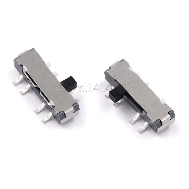 10Pcs MINI Miniature SMD SMT Side Slide Switch 2P3T 8 Pin 3 Position Toggle Switches Handle high 2mm