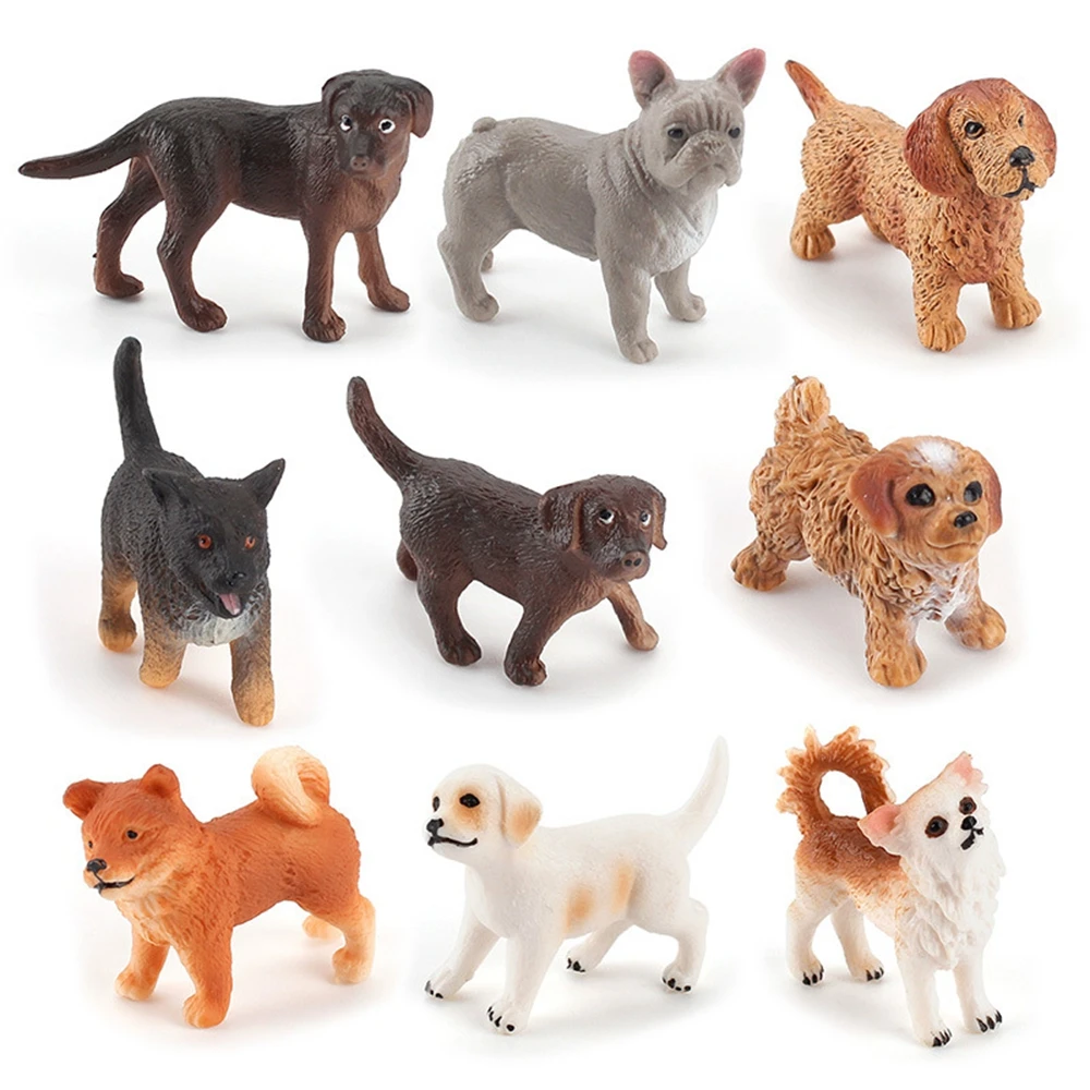 Simulation Mini Labrador Shiba Inu Dachshund Chihuahua Miniature Figurine Animal Model Figure Fairy Garden Decoration