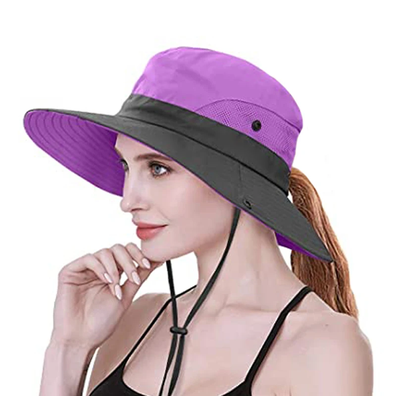 إمرأة جديد عادية UV حماية الصيف في الهواء الطلق قبعة الشمس واسعة حافة قبعات السيدات Casquette قبعات للحماية من الشمس للنساء الصيد التنزه