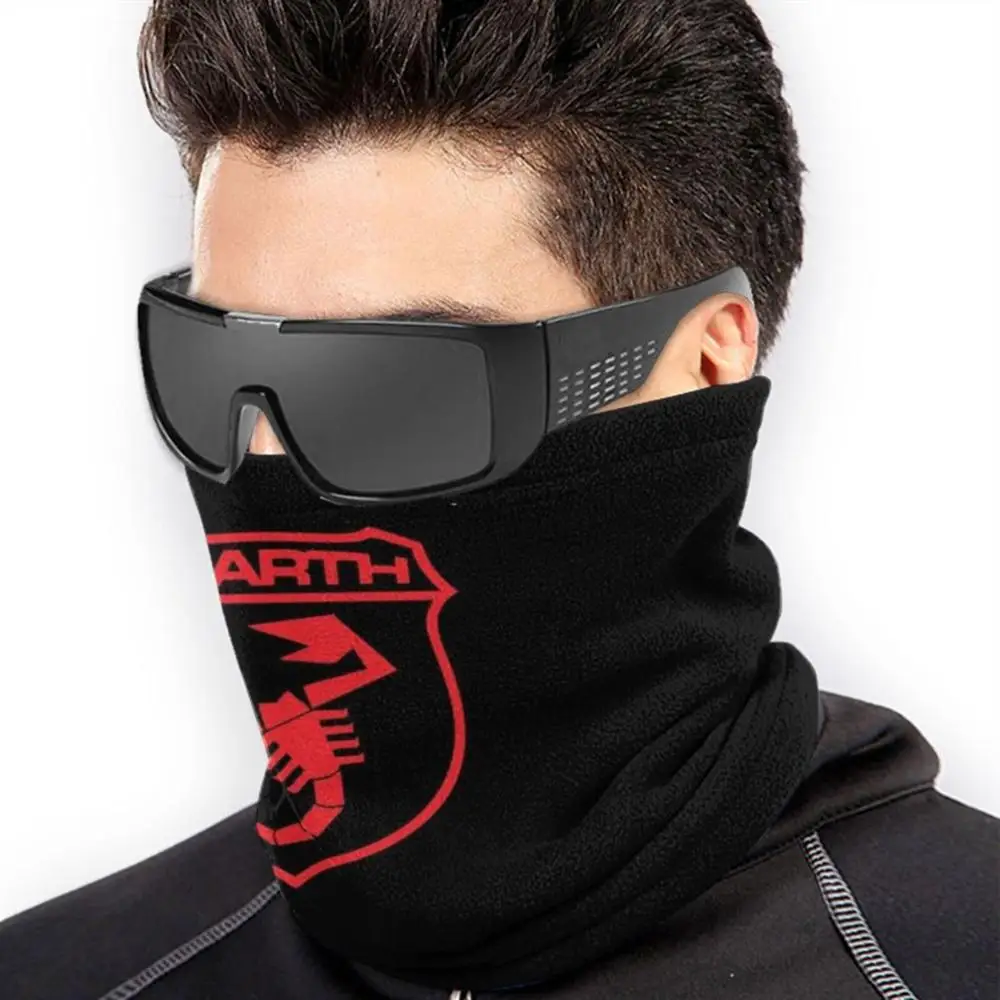 Abarth Logo Shield Red Microfiber Neck Warmer Bandana Scarf Face Mask