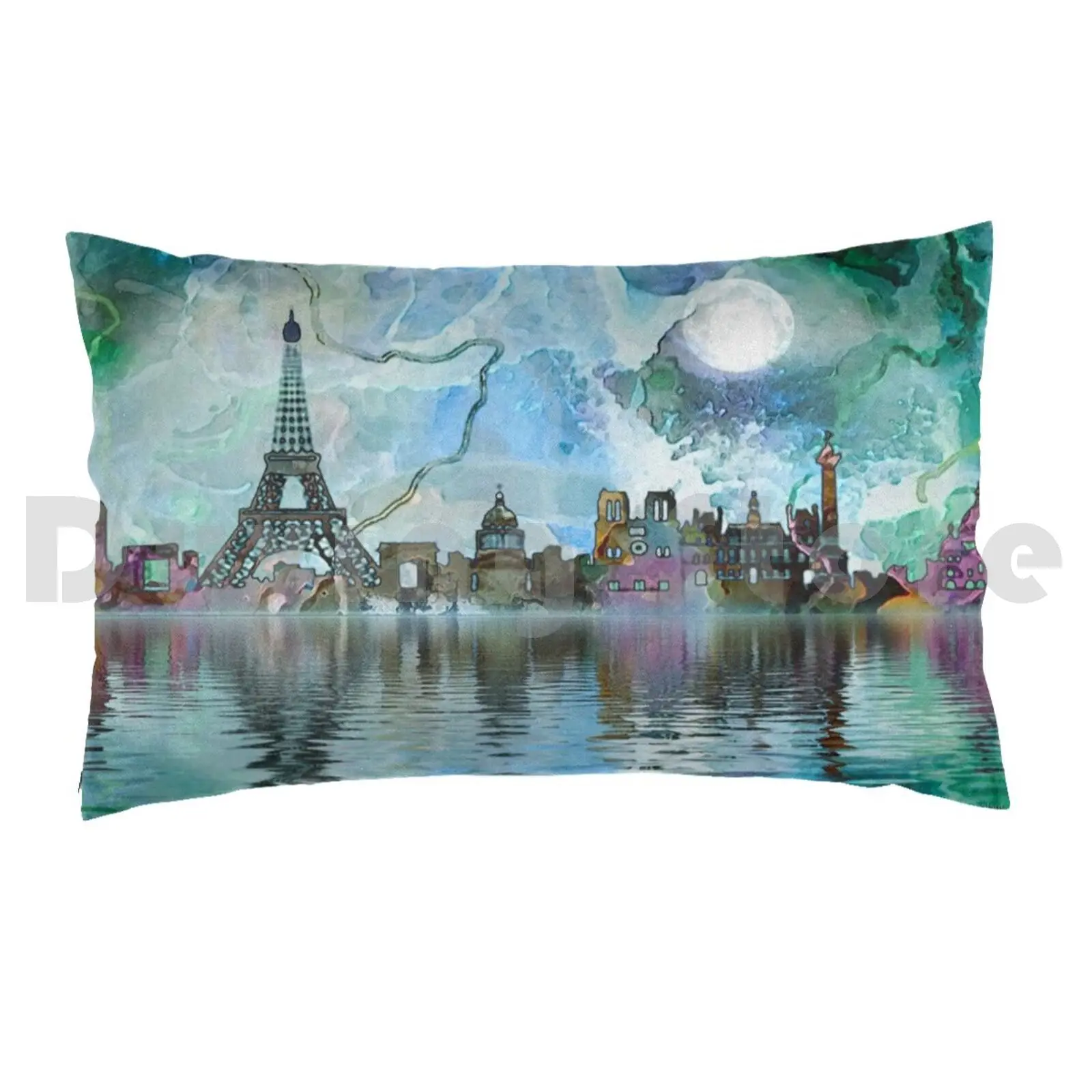 Paris Burning Pillow Case Printed 50x75 Paris France Paris France Paris Landscape