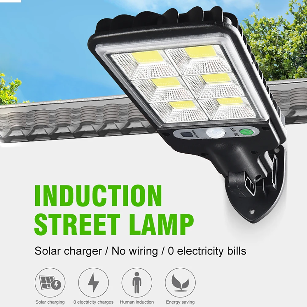 70COB Solar Street Lights Outdoor Remote Control Solar Lights 3 Light Mode Solar Street Pole Light Motion Light for Patio,Path