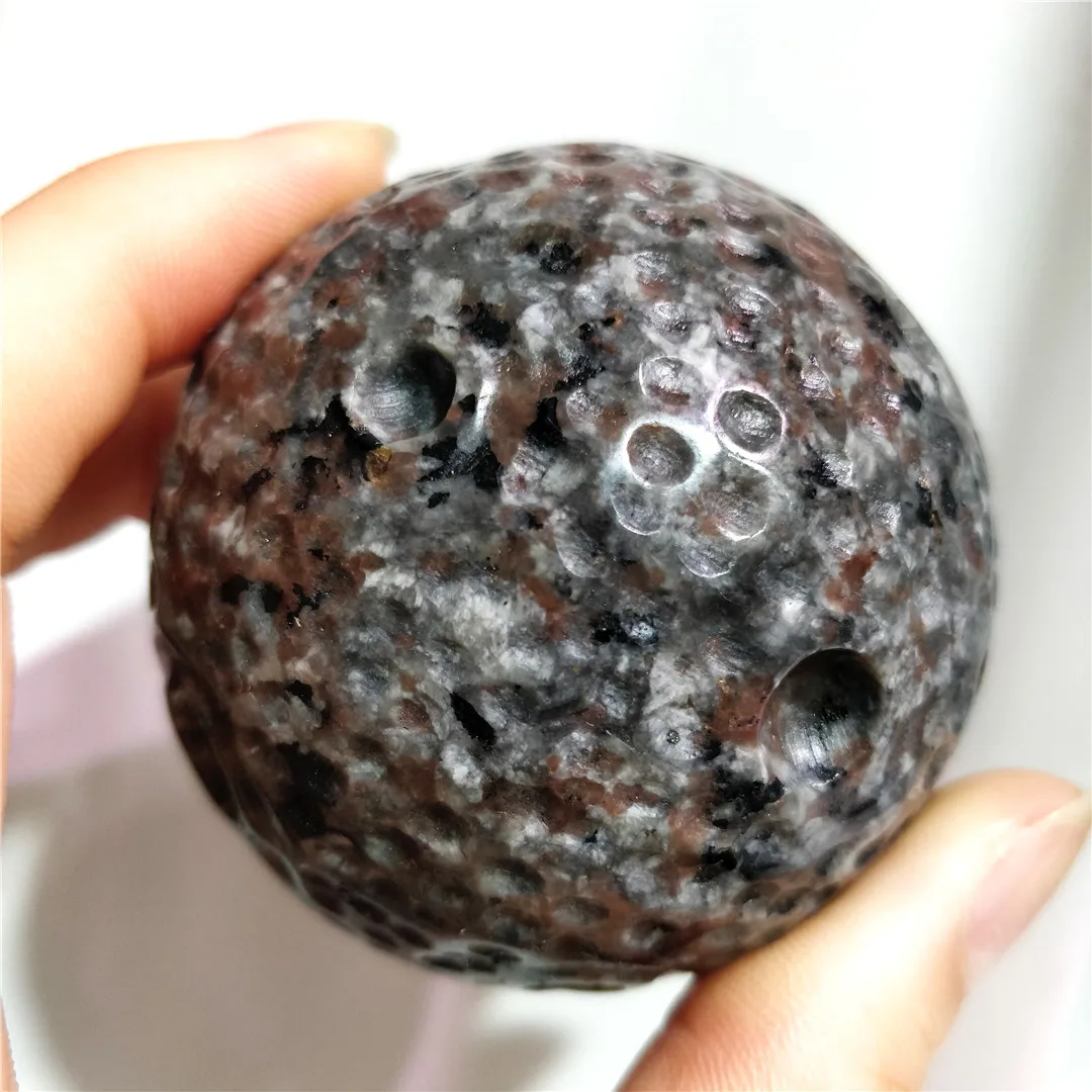 5-9cm Natural Firestone Yooperlite Mineral Quartz Crystal Ball Moonscape Planet Sculpture Carving Sphere Geological Collection