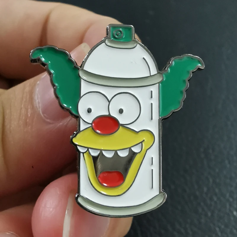 Krusty the Clown Brooch Animated Television Series Cartoon Anime Pins