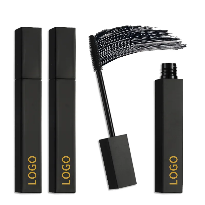 

Black Square Tube Mascara Private Label Cosmetic Lengthening No Blooming Thick Liquid Lash Mascara Waterproof Eye Makeup No Logo