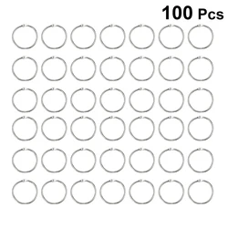 100Pcs Loose-Leaf Open Paper Ring DIY Loose Binder Rings Diy Loose Leaf Rings (Inner Diameter 25mm Outer Diameter 30mm)
