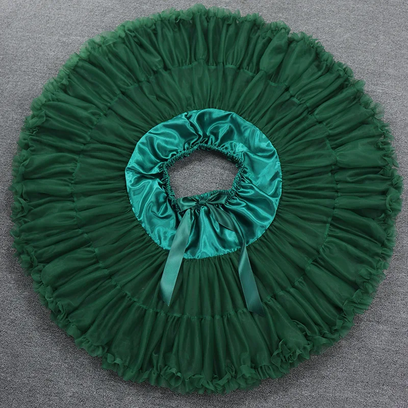 Anágua de tule para mulheres, saia tutu para balé cosplay, saia inchada, 40cm