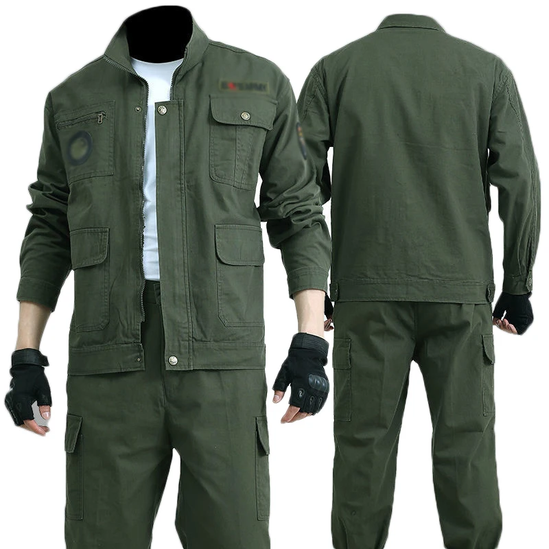 Outdoor Wear-resistant Overalls Men And Women Pure Cotton Thick Suit Welding Spring And Autumn Labor Insurance Service