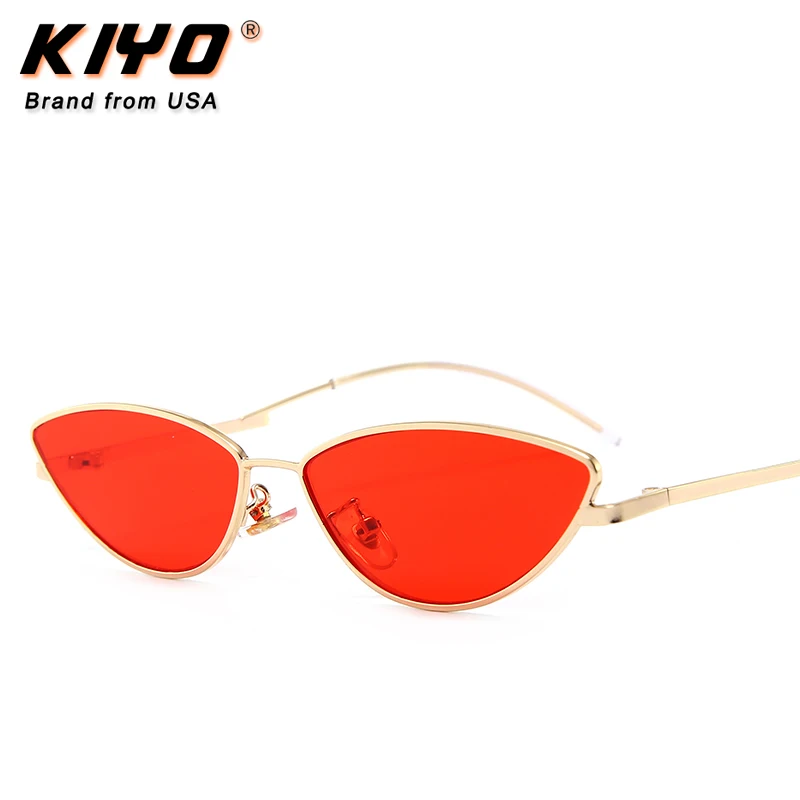 KIYO Brand 2020 New Women Men Cat Eye Sunglasses Metal Classic Sun Glasses High Quality UV400 Driving Eyewear 2698