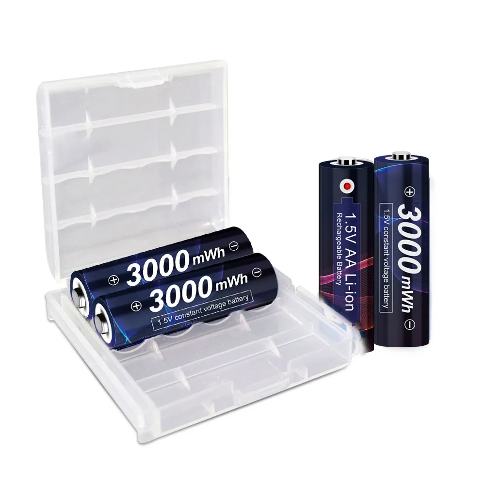 Batteria ricaricabile AA da 1.5v AA 1.5V 3000mwh 1000mwh 1.5V AAA batteria ricaricabile agli ioni di litio torcia giocattoli guarda lettore MP3 1.5V