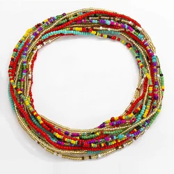 1pc Elastic Waist Bead Chains Summer Body Chains Colorful Belly Beads African Bikini Jewelry Chains for Women and Girls
