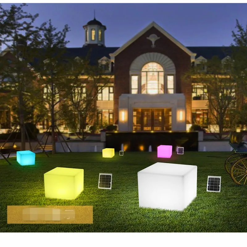 

RGB Rechargeable Led Illuminated Furniture Cube Stool Seat Glowing Chair with Remote Outdoor Use Gadget Home Party Decoration