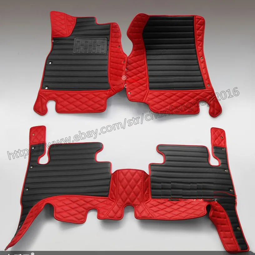 For Toyota FJ Cruiser 2007-2014 Interior leather Car Floor Mats Waterproof Mat