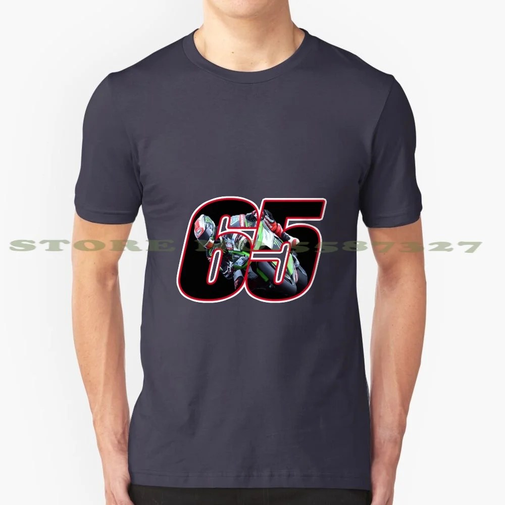 Jr65Ghost 100% Pure Cotton T-Shirt Jonathan Rea Jorge Lorenzo Marco Simoncelli Motorcycle Racing