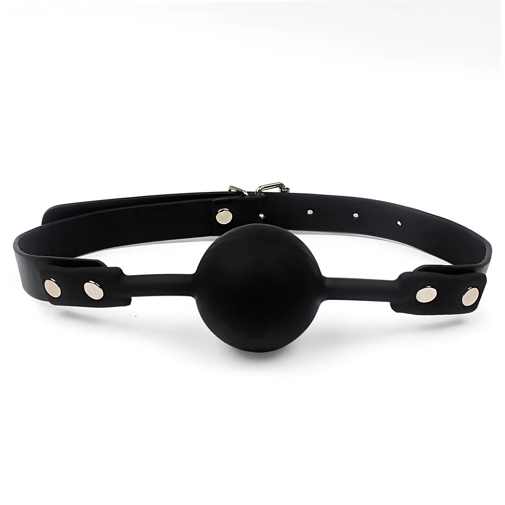 Silicone Ball Mouth Gag Erotic Products  PU Leather Band Bondage Adult Games Oral Fixation 4 Colors Sex Toys for Couples