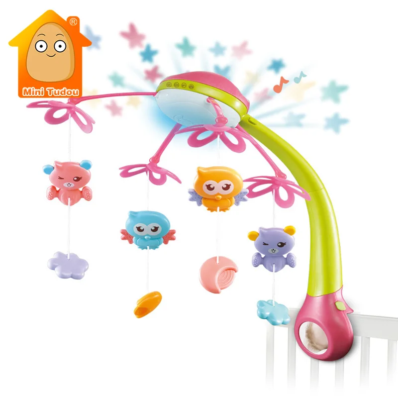 

Baby Crib Mobile Rattles Toys Cartoon Owl Bed Bell Colorful Musical Projection Set Early Educational Toy For Newborn 0-12 month