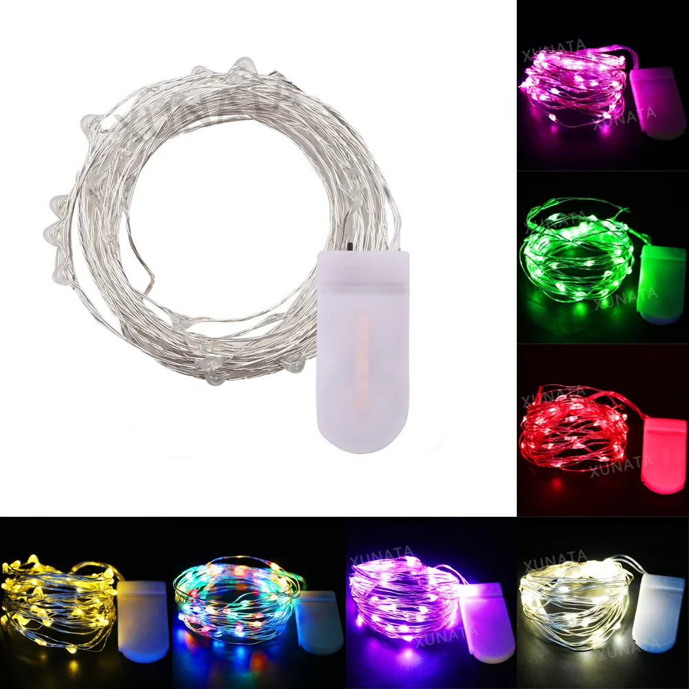 20 40LEDs Lichterkette Batterie Betrieben Kupferdraht LED String Lichter Wasserdicht für DIY Hochzeit Party Schlafzimmer Weihnachten Decor