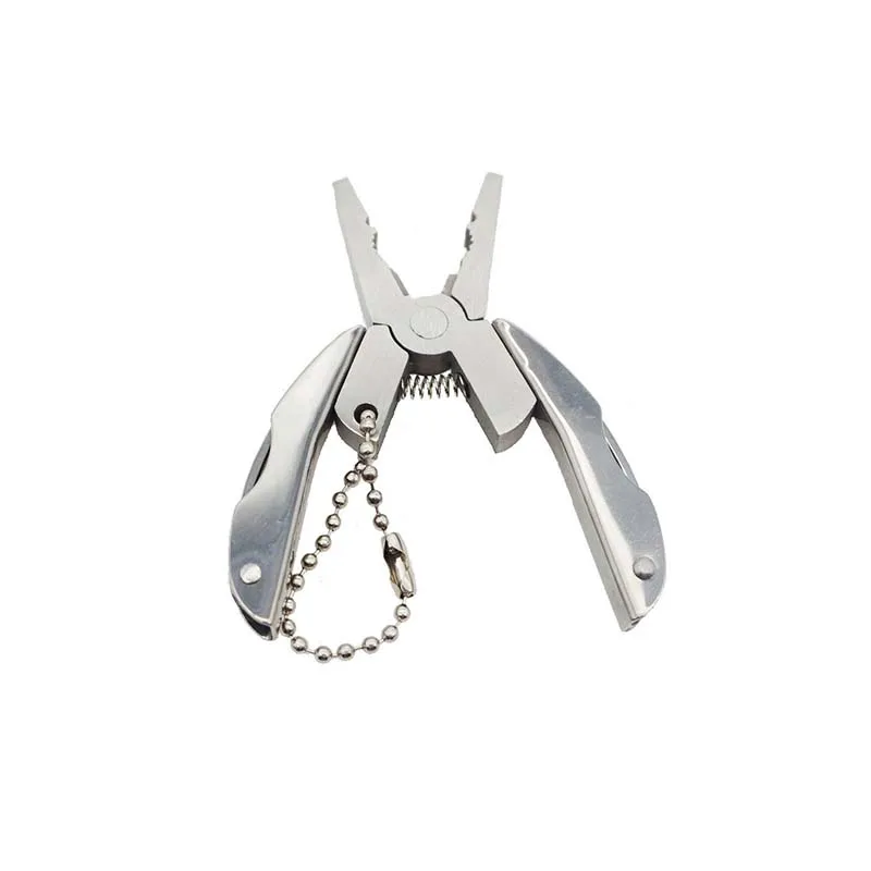 1 piece of multifunctional outdoor pliers portable stainless steel tool pliers keychain screwdriver tool mini pliers hand tool