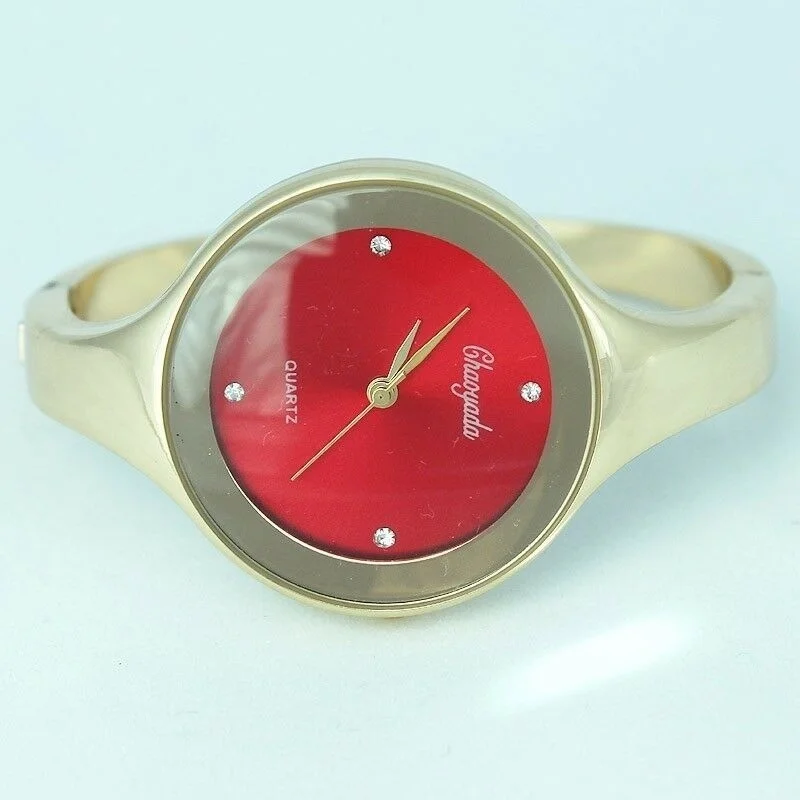 Fashion Wanita Gelang Manset Watch Wanita Besi Tahan Karat Dress Jam Tangan