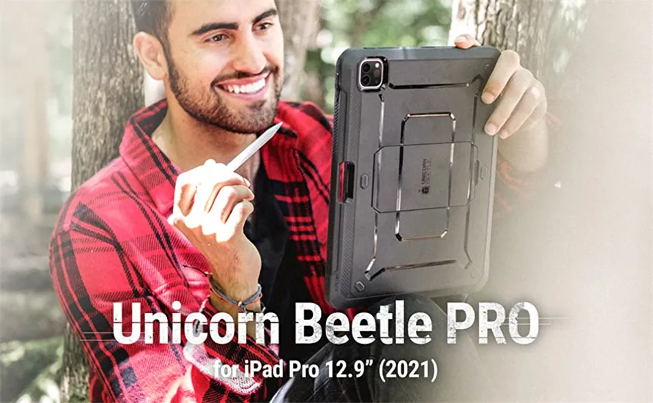 SUPCASE For iPad Pro 12.9 Case (2022/2021/2020) UB Pro Full-Body Rugged Kickstand Protective Case with Built-in Screen Protector