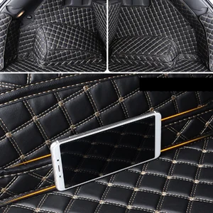 Personalized leather treadmill from the car trunk for Hyundai Tucson, SUV Cargo liner, interior accessories, 2016, 2017, 2018, 2019, 2020 8 Main Sales Curtain Dolly holder Tucson - №3