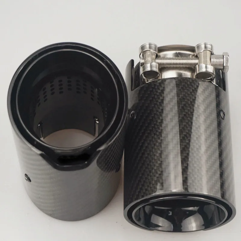 

1PCS M Performance Carbon fiber Exhaust Tip for F87 M2 F80 M3 F82 F83 M4 Carbon exhaust tip car accessories With M LOGO