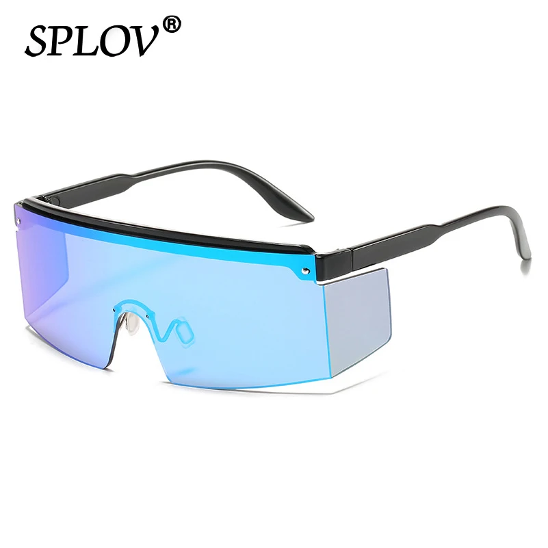 New Oversize Outdoor Sunglasses for Men Women One Piece Windproof Shades Wrap design Mirror Lens Driving Sun Glasses Ins Eyewear