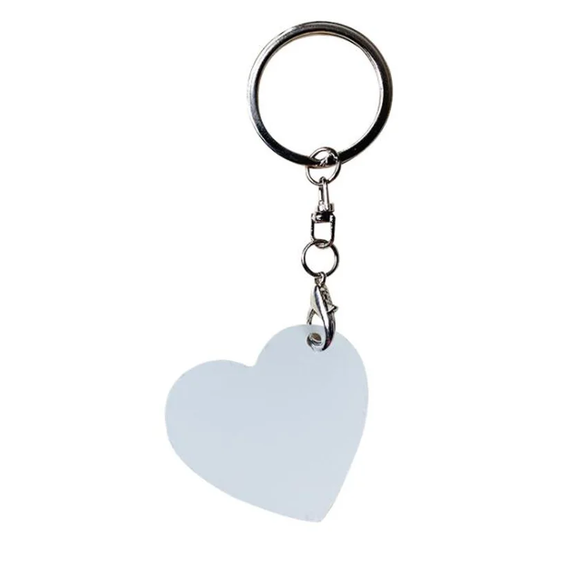 10 sztuk sublimacyjnych dwustronnych breloków do kluczy ze stopu aluminium Transfer Print Blank DIY Keyring