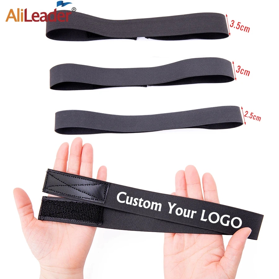 Custom Logo Adjustable Edge Elastic Headband Nylon Highest Elastic Band For Wigs Fixed Material Hair Accessories