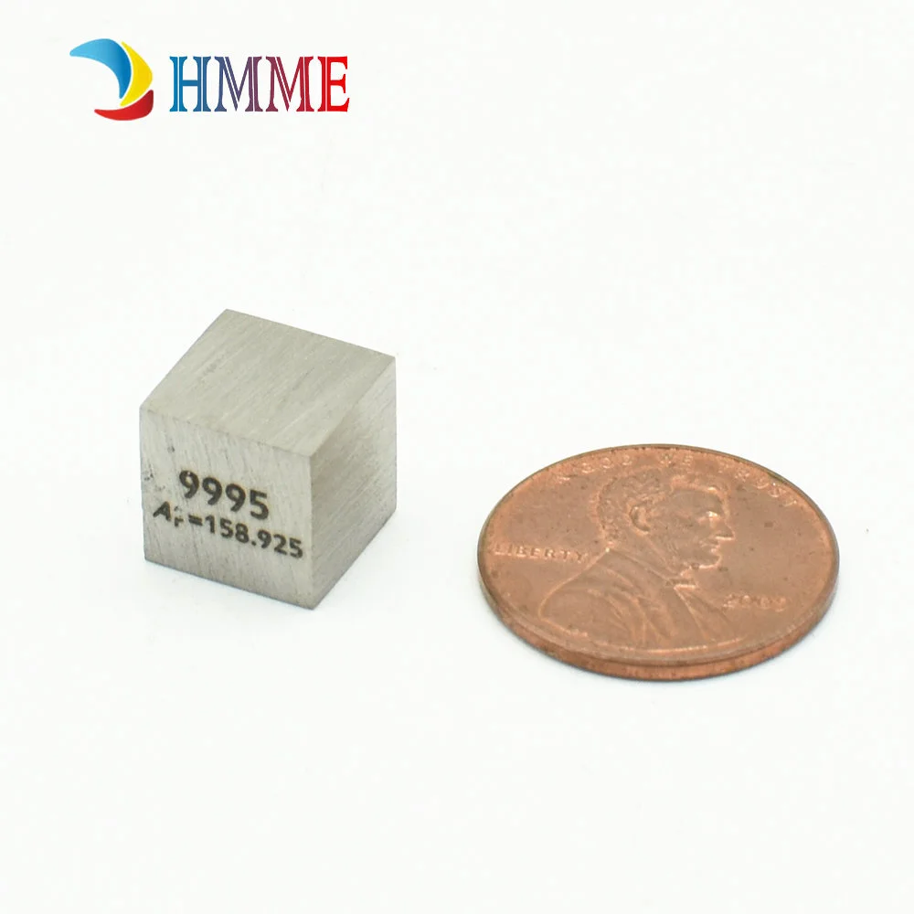 Rare Earth Terbium Metal 99.95% Element Tb 10x10x10mm Density Cube Pure In Periodic Element