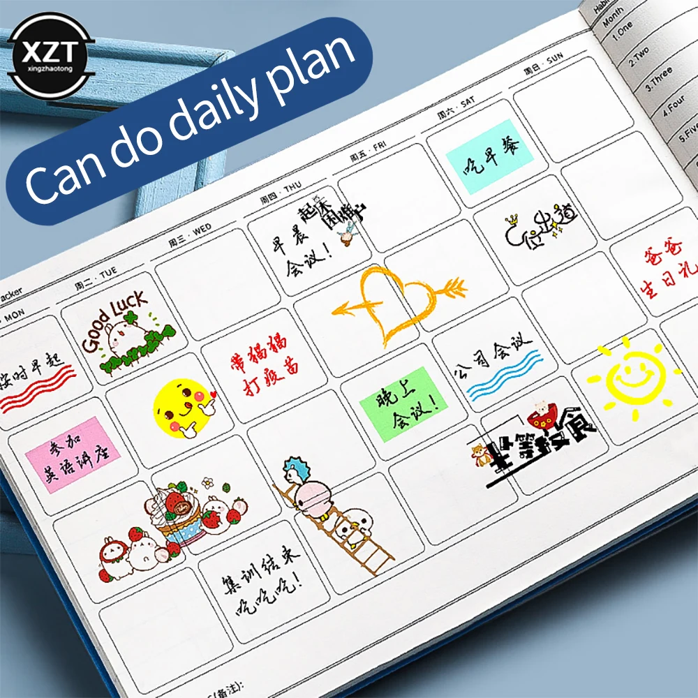 Sáng Tạo Trường Văn Phòng Hàng Ngày Lập Kế Hoạch Nhiệm Vụ Máy Tính Xách Tay Lịch Trình Đa Chức Năng Làm Việc Họp Notepad Da Mềm Chương Trình Nghị Sự Văn Phòng Phẩm