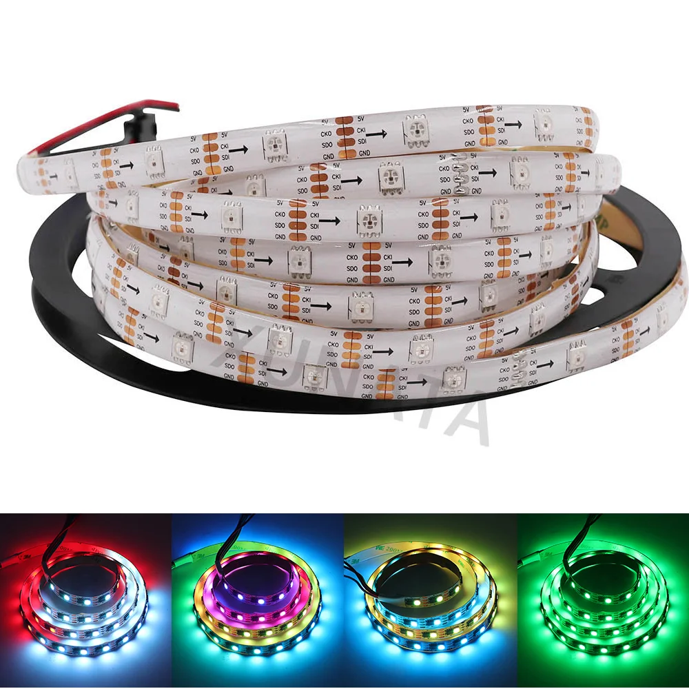 

5V WS2801 LED Strip Light SMD5050 Full Color RGB Pixel Lights 30/60Leds/m IP65 IP67 Waterproof Led Tape Addressable 1m 5m