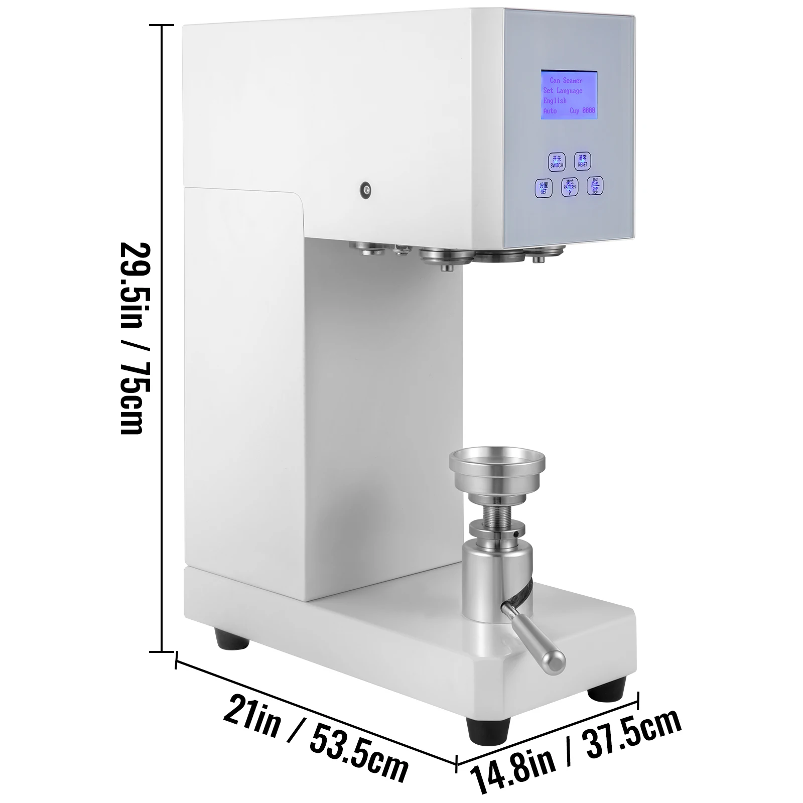 VEVOR 370W Electric Seamer Semi-Automatic Tin Can Sealer Machine Anti-Corrosion 56 MM/2.2 Inch Diameter for Glass Paper Iron Can