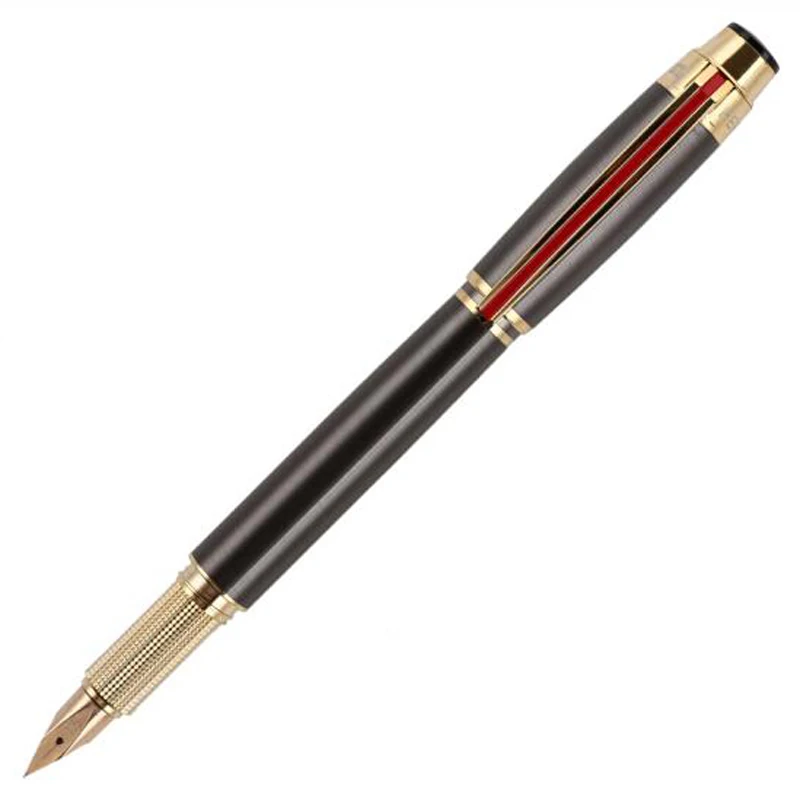 

Hero 200E 14K Gold 0.5mm Fine Nib Gun-Gray Fountain Pen Gold Trim Professional Writing Gift Pen W/Gift Box Collection