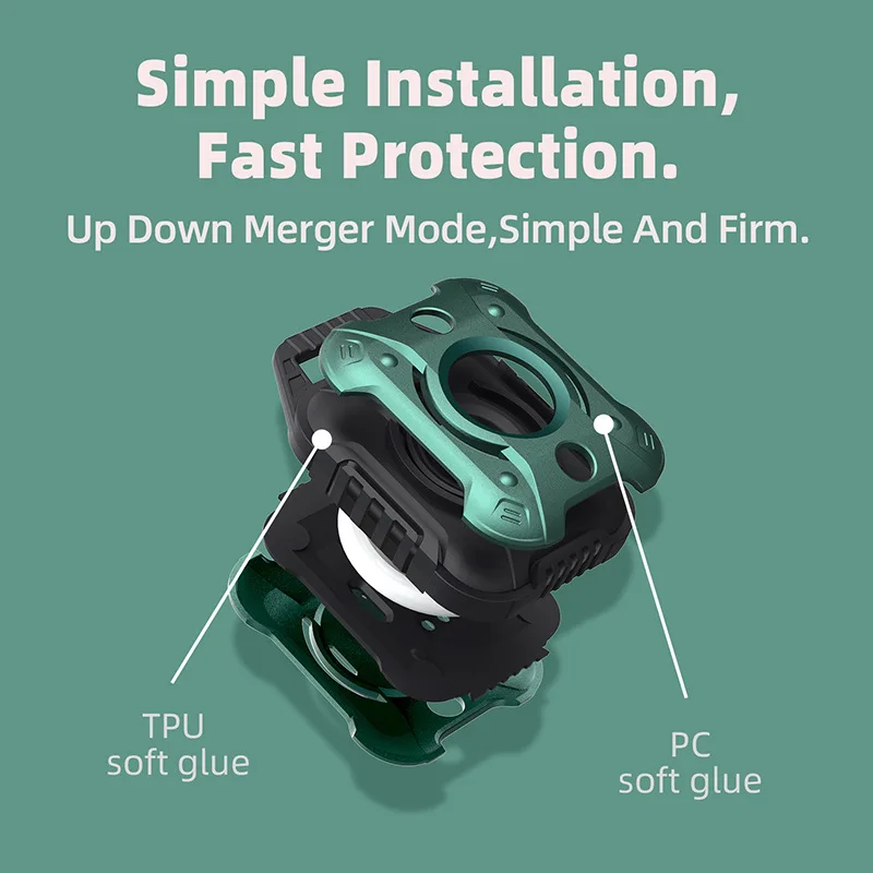 Оригинальный чехол для Airtag из ТПУ, противоударный чехол для Apple AirTag, чехол для брелока с трекером местоположения, с защитой от потери