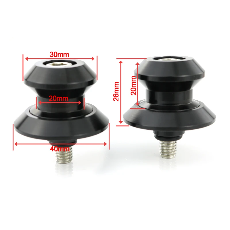 For Yamaha YZF-R1 R1M R6 R25 R3 R6S R7 R125 FZ1 FZ8 FZ6 FZ10 XSR900/125 M6 Swingarm Stand Bobbins Spools Sliders Screws Sliders