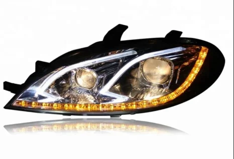 Chevrolet Lacetti/ Gentra LED Headlamp 2009-2010 for Mercedes Benz Style Red & Smoke Color WH Type