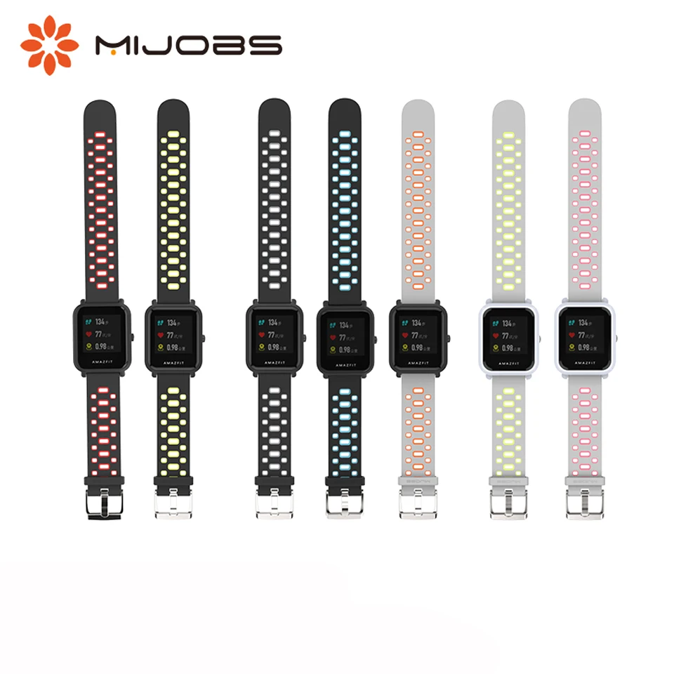 Amazfit GTS 용 20mm 스포츠 시계 밴드 Xiaomi Huami Amazfit Bip BIT Lite 팔찌 액세서리 용 실리콘 손목 스트랩