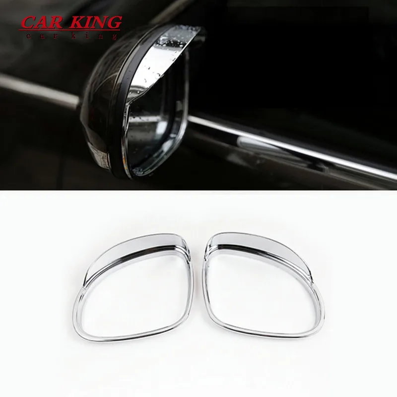 

For Volkswagen VW Tiguan 2010-2014 2015 2016 ABS chrome Car rearview mirror block rain eyebrow Cover Trim car accessories 2pcs