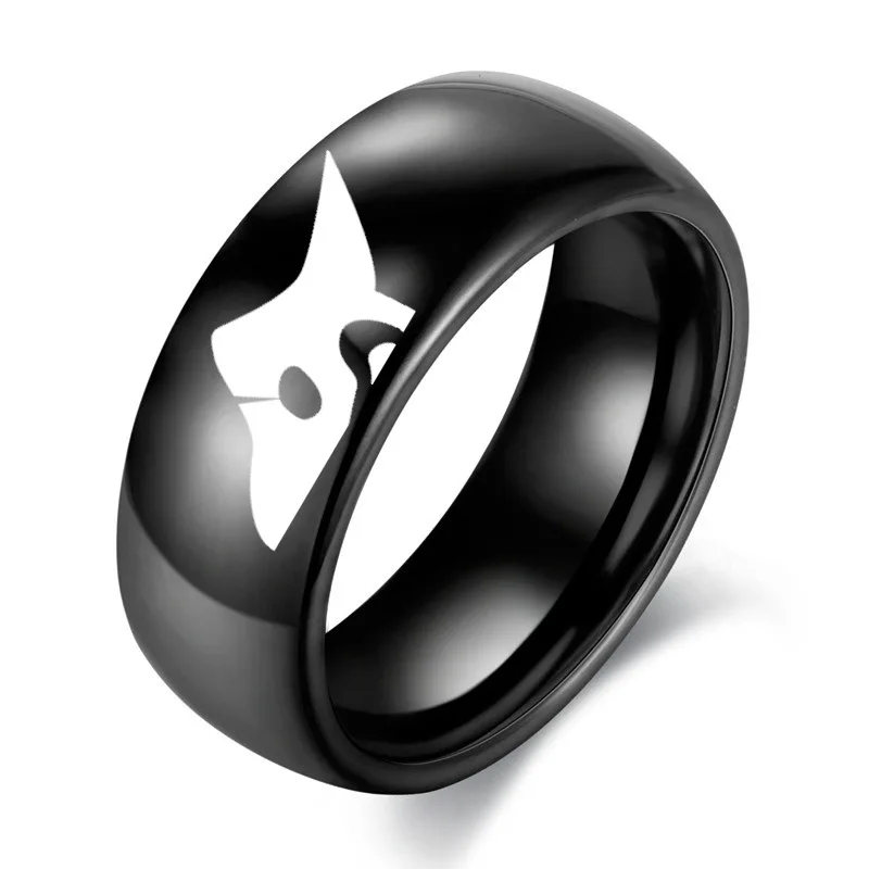 6mm League of Legendes Kindred Eternal Hunters Stainless Steel Ring for Men Women Never One Without the Other Love Promise Rings