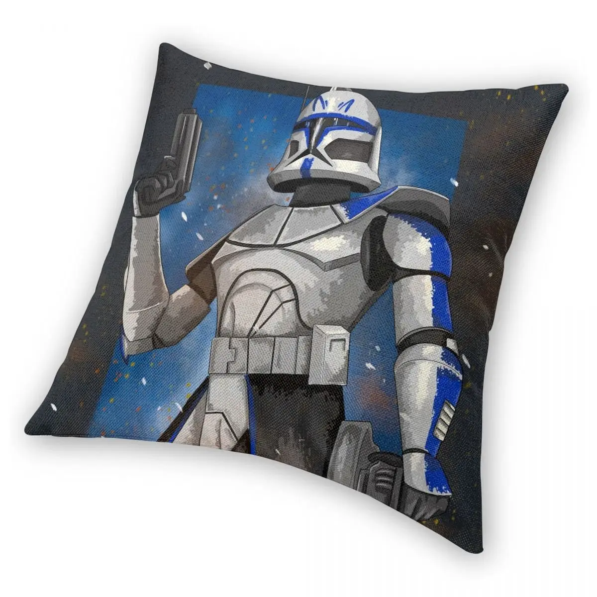 Captain Rex Square Pillowcase Polyester Linen Velvet Pattern Zip Decor Pillow Case Room Cushion Cover Wholesale