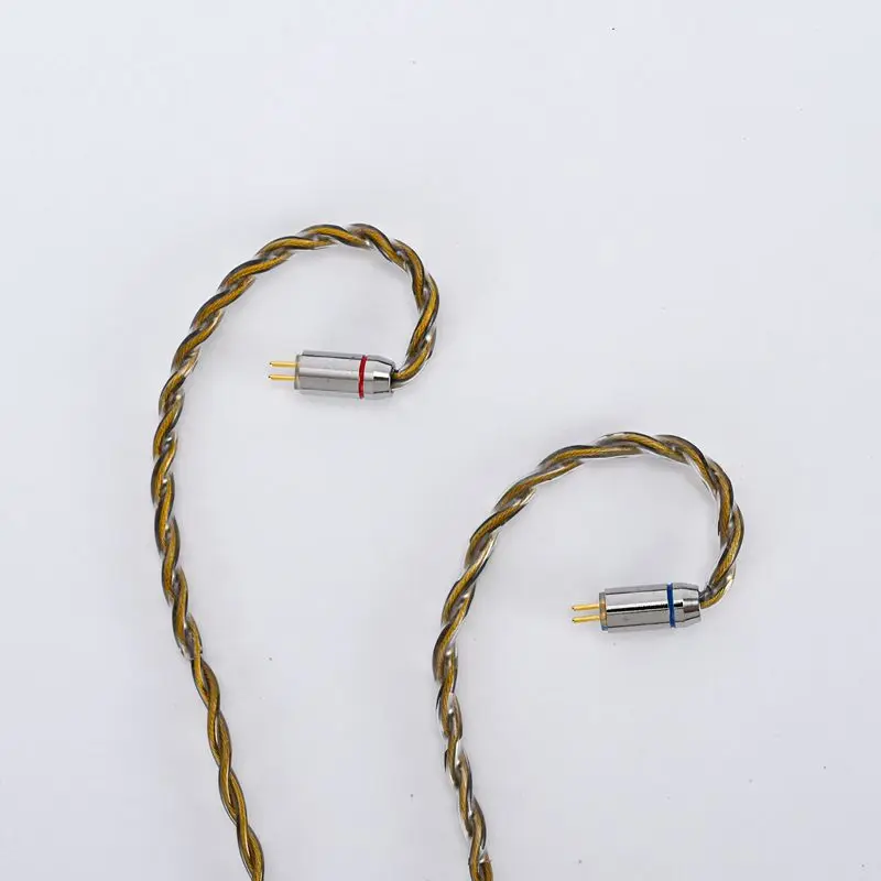 Cable para auriculares HiFi, línea de actualización de 4 núcleos, chapado en cobre y oro mezclado, MMCX/0,78mm, 2 pines/QDC/TFZ para SE535 UE900S, venta directa de fábrica