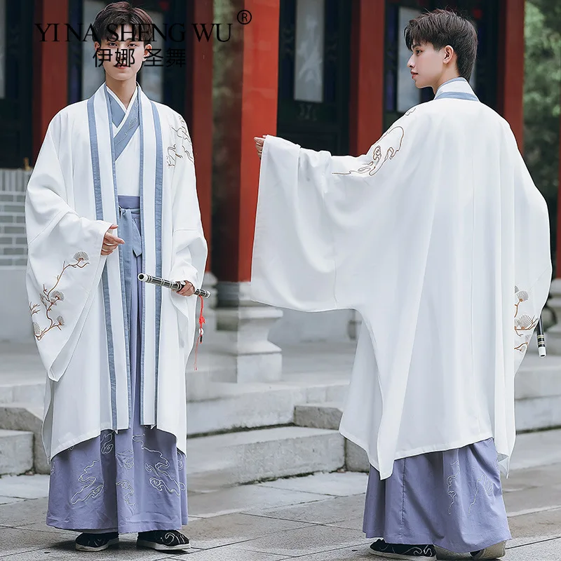 

Chinese National Style Ancient Costume Men Traditional Hanfu Clothing Male Oriental Swordsman Set Han Dynasty Cosplay Clothes