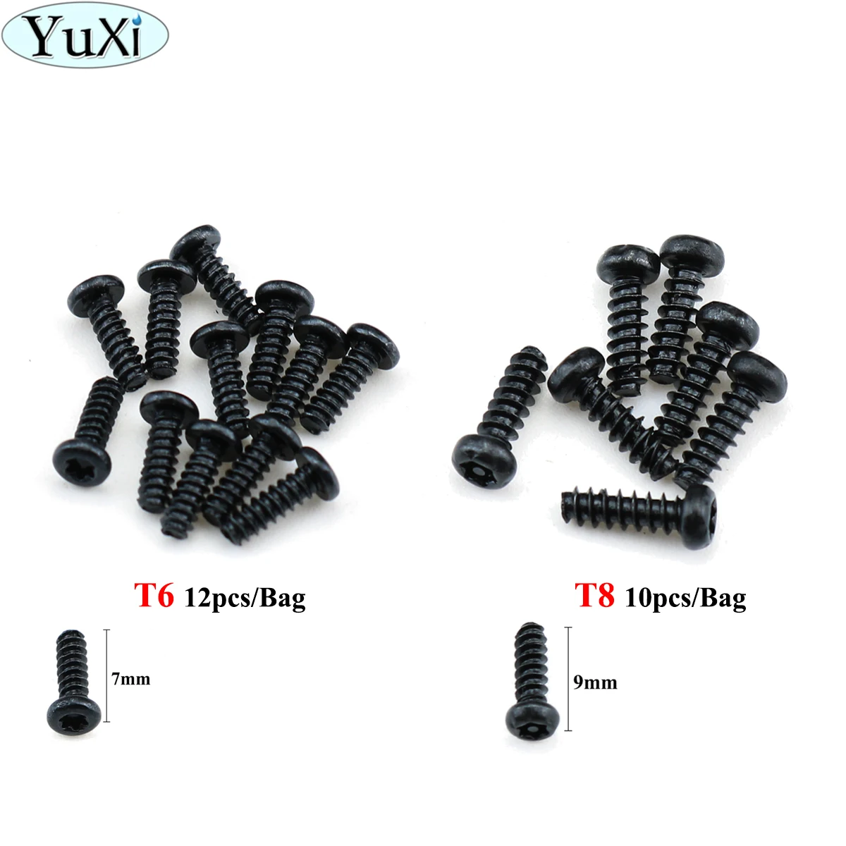 

YuXi 1Bag Replacement Torx T8 T6 Hexagon Screws Cap Repair part for Xbox one Repair Part 7mm/9mm