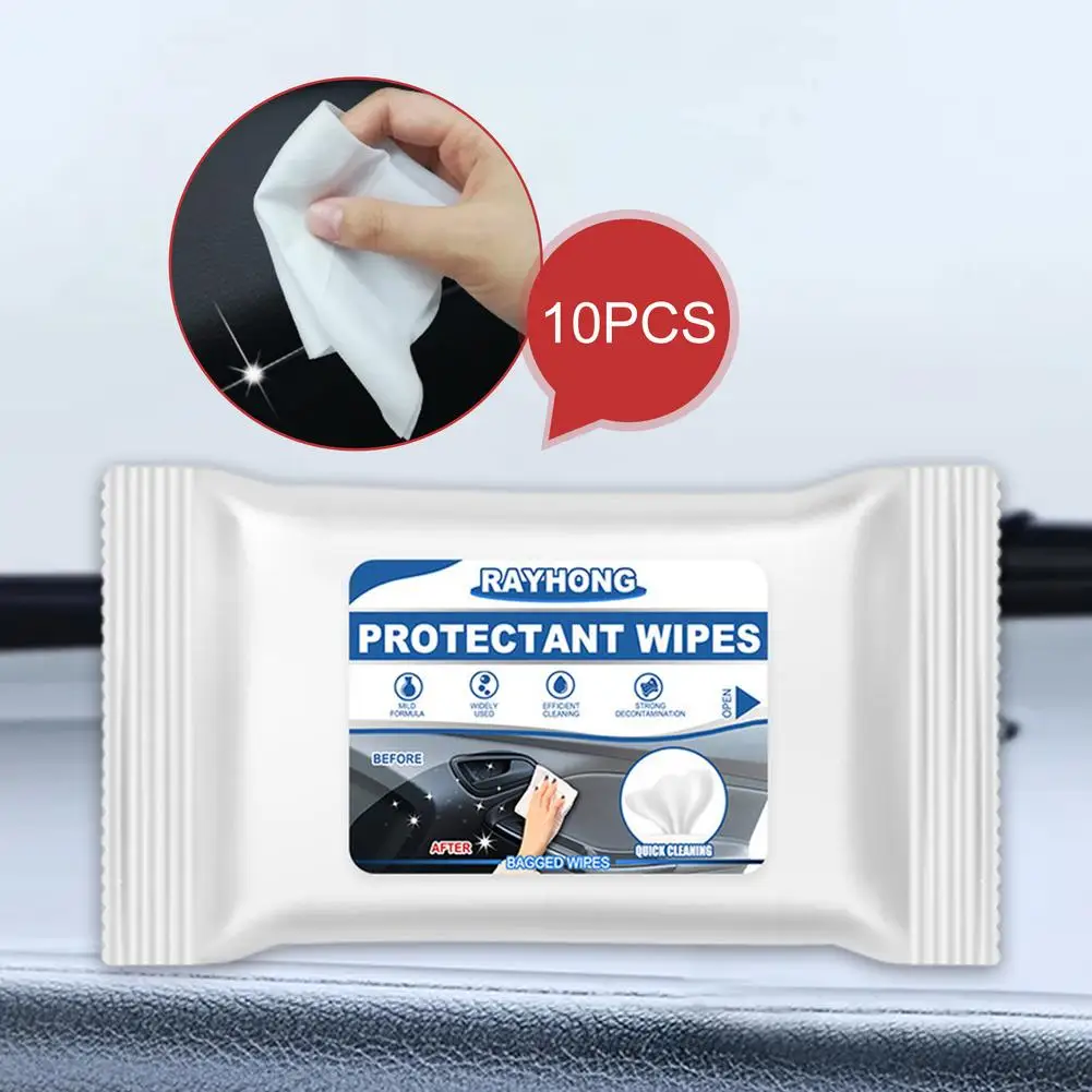 Car Interior Wipes Glass Leather Interior Maintenance Cleaning Care Wet Wipes Portable Car Cleaning Cloth For Car Windows Screen